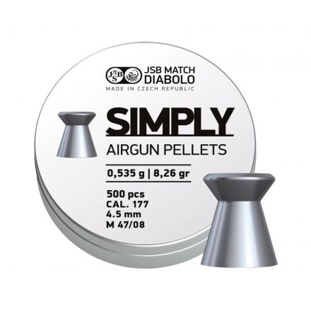Пули JSB Simply 4,5 мм, 0,52 грамм, 500 штук